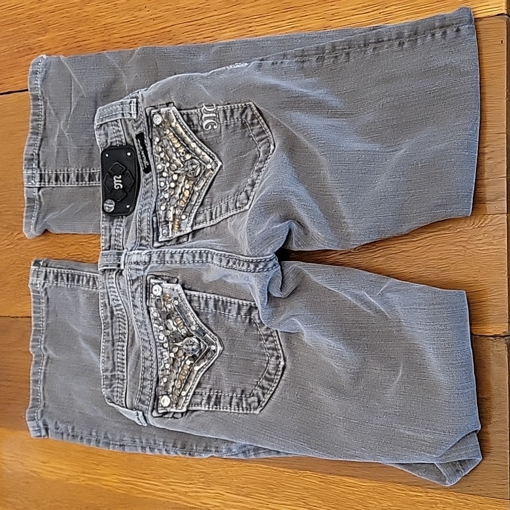 Size 12 gray girls Miss Me jeans